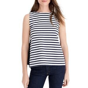 J. Crew Bow Back Tank Top in Navy & White Stripe Size XS